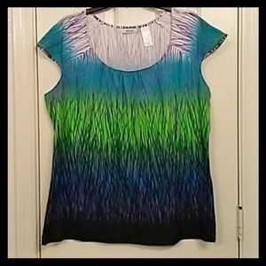 NEW Liz & Co.Shirt with sticks or branches on it.